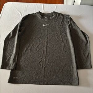 Nike Kids Charcoal Long Sleeve Tee